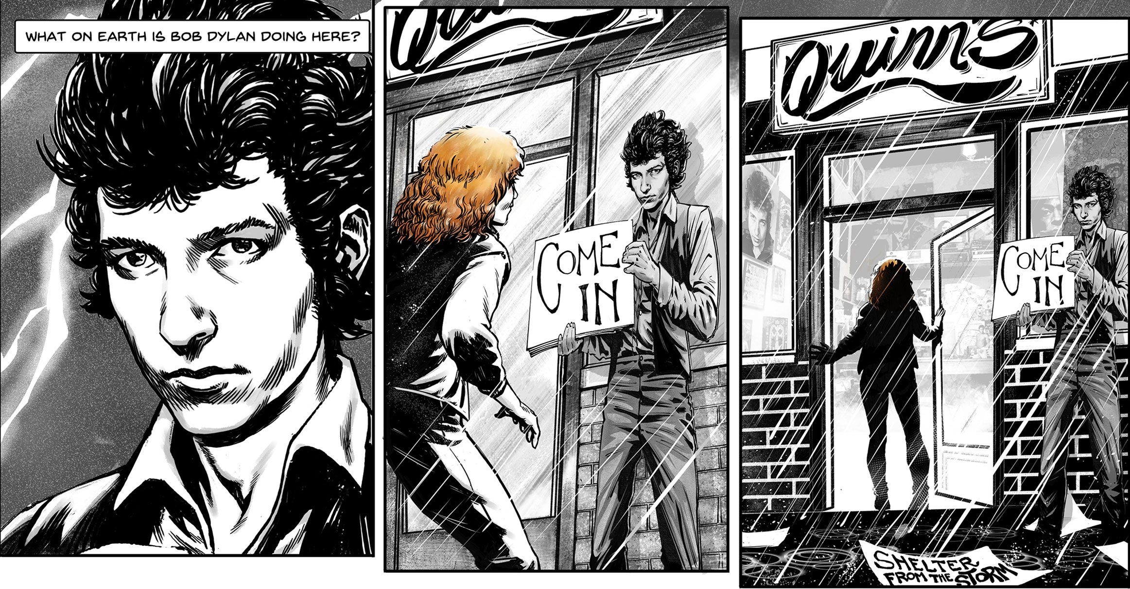 A section from the graphic novel of Forget me Knot by Avril Silk
